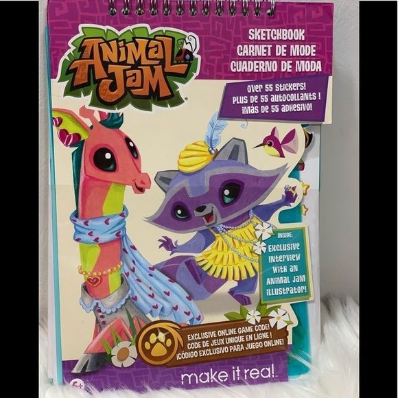 Animal Jam Sketchbook With Online Game Code - Picture 1 of 3